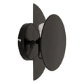 Applique Mysti nera - vista laterale sinistra doppio disco sfondo bianco