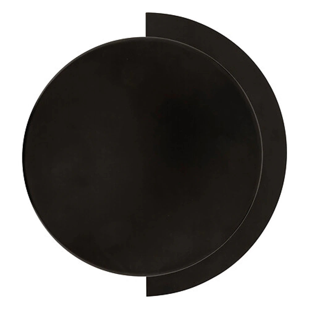 Applique Mysti nera - vista frontale disco pieno sfondo bianco