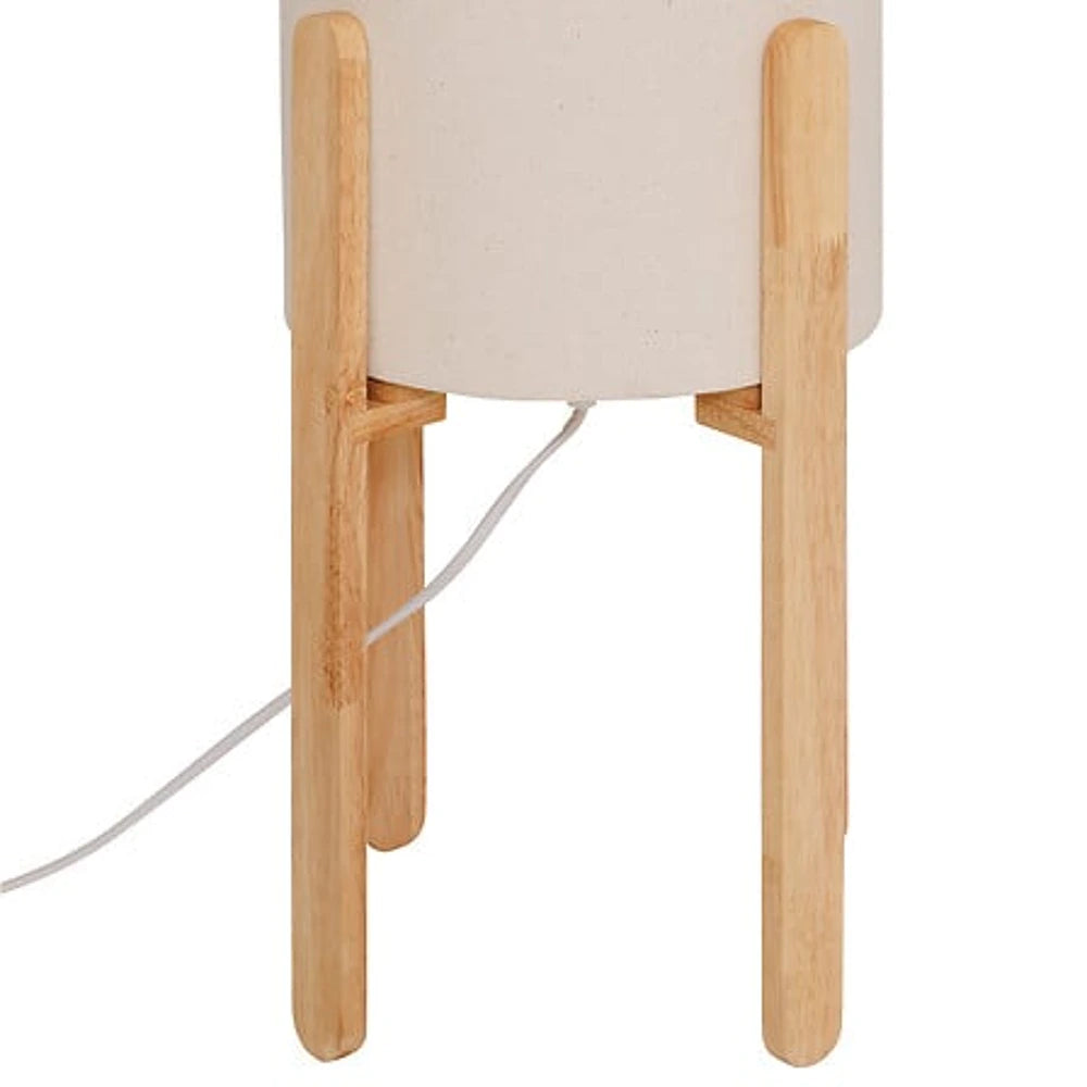 Lampada da Terra Rafa dettaglio treppiede legno naturale