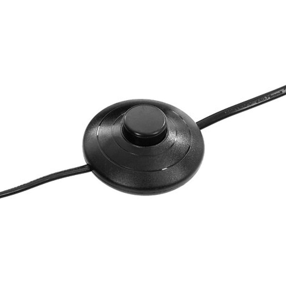 Lampada Hyto nera - dettaglio interruttore a pressione sul cavo nero