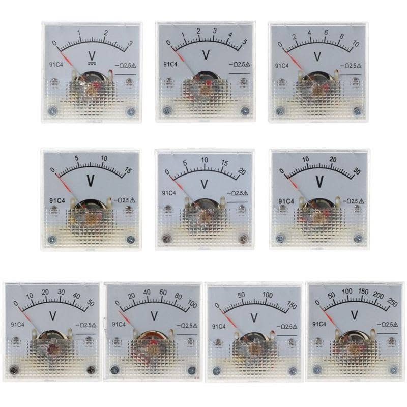Voltmetro analogico di tensione dc da pannello corrente continua