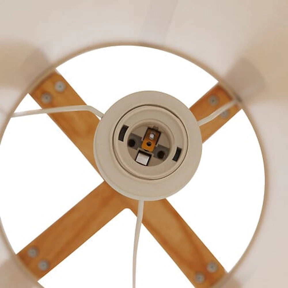 Lampada da Terra Rafa dettaglio interno attacco E27 struttura legno