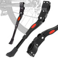 Cavalletto Laterale Bici MTB Regolabile, Alluminio, Ruote 24"/26"/27", Piedino Antiscivolo, Nero