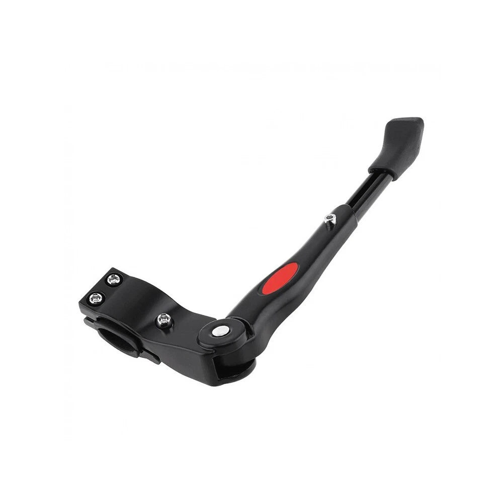 Cavalletto Laterale Bici MTB Regolabile, Alluminio, Ruote 24"/26"/27", Piedino Antiscivolo, Nero