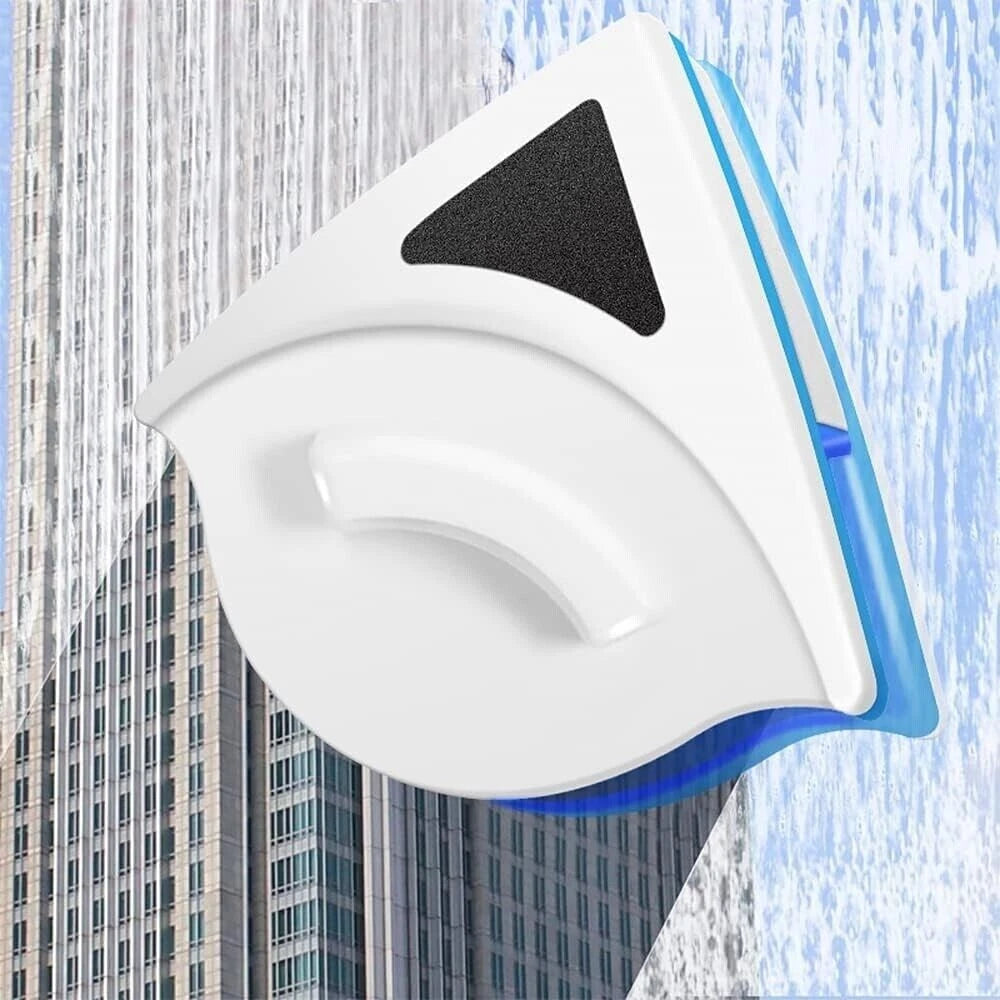 Lavavetri Magnetico Bifacciale, Doppio Magnete, Cordino di Sicurezza, per Pulizia Finestre in Sicurezza