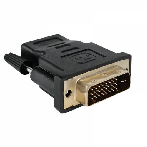 Adattatore DVI-D Dual Link Maschio a HDMI Femmina, Solo Video 1080p, Connettori Dorati, Schermato, 4,5x4cm