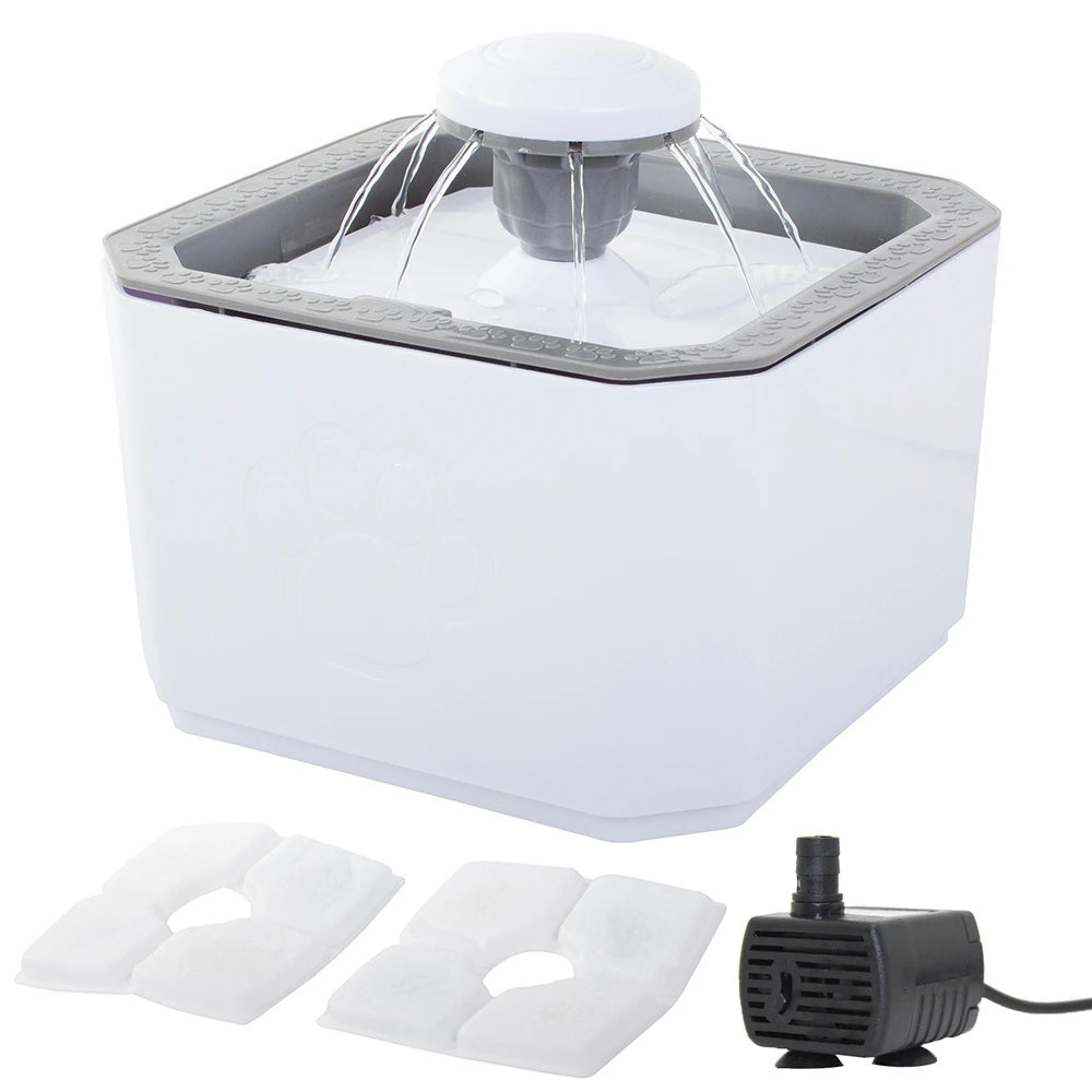 Fontanella per gatti e cani da 2.5 l con filtri silenziosa spina usb