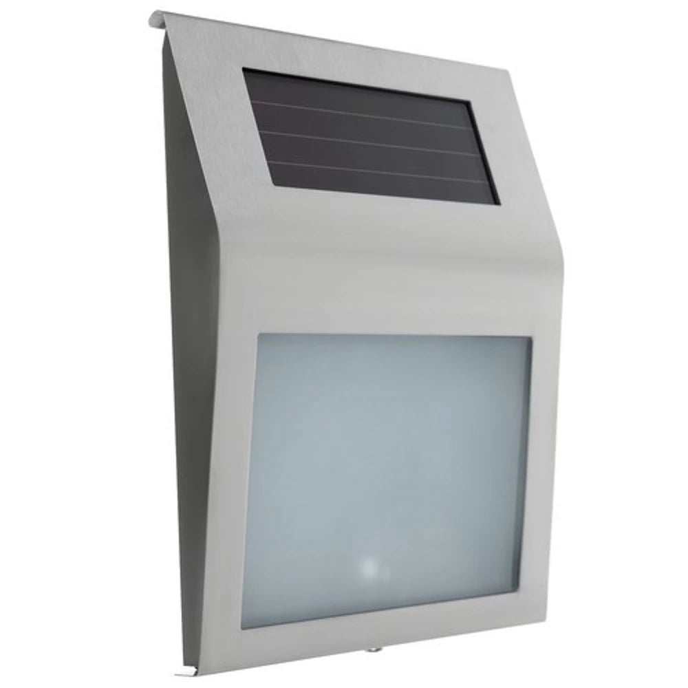 Numero civico illuminato LED ricarica energia solare acciaio inox esterno casa