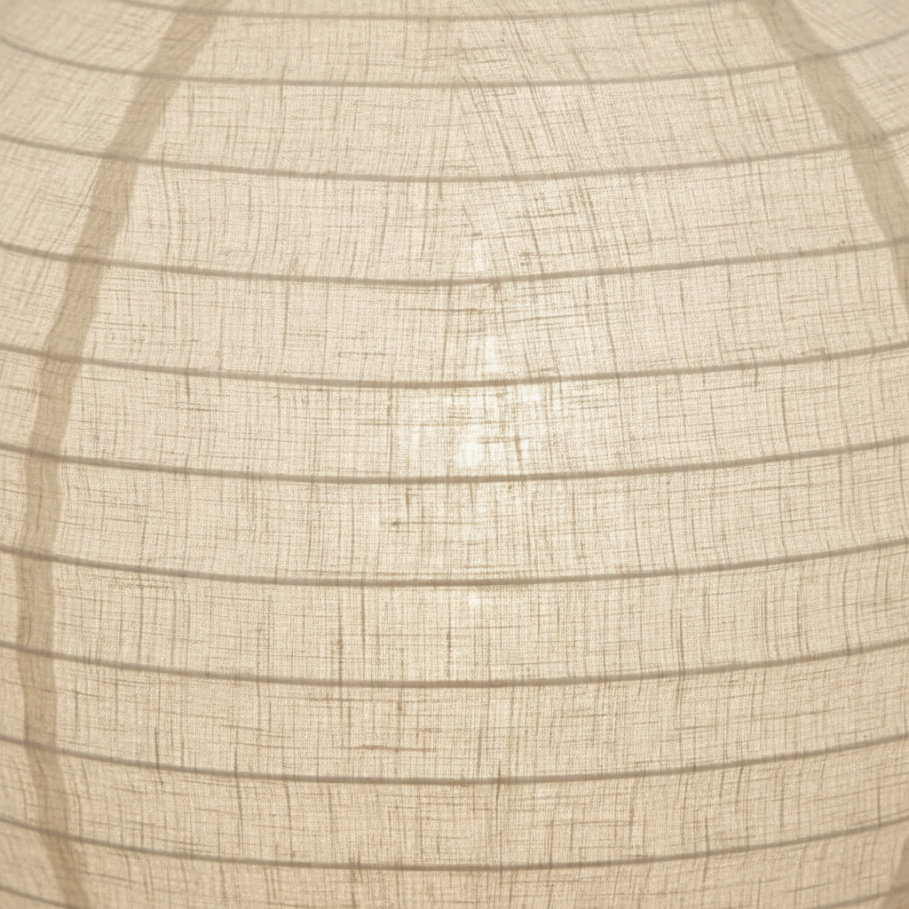 Lampada a Sospensione Lanterna Sfera Jordy in Lino Beige, 2 Misure Ø43 Ø57cm, Uso Interno