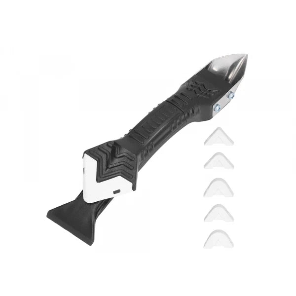 Kit Applicatore e Raschietto Silicone 3 in 1, 2 Utensili + 5 Profili, per Giunti Silicone Acrilico