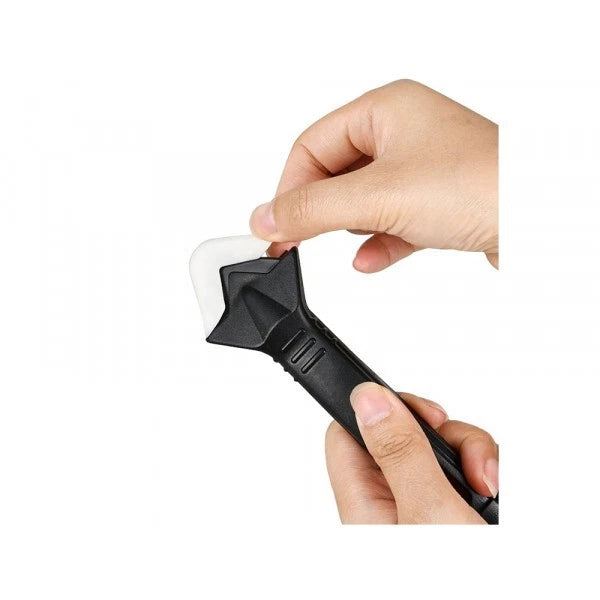 Kit Applicatore e Raschietto Silicone 3 in 1, 2 Utensili + 5 Profili, per Giunti Silicone Acrilico