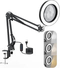 Lampada led da tavolo con lente d'ingrandimento regolabile, 3 modalita' luce