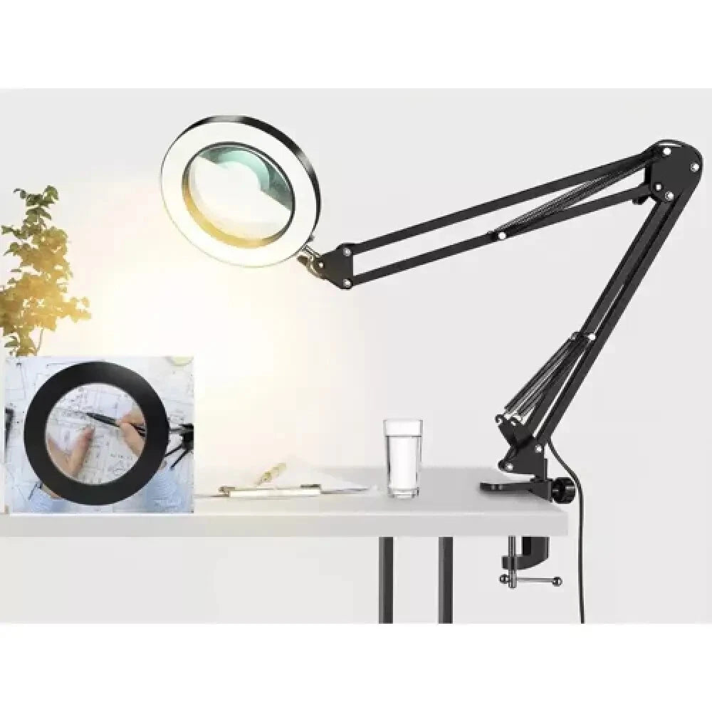 Lampada led da tavolo con lente d'ingrandimento regolabile, 3 modalita' luce