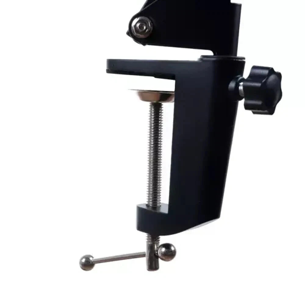 Lampada LED Scrivania con Braccio Flessibile e Morsetto, 80 LED, 10 Livelli, 3 Colori, 5,6W 230V, Nera