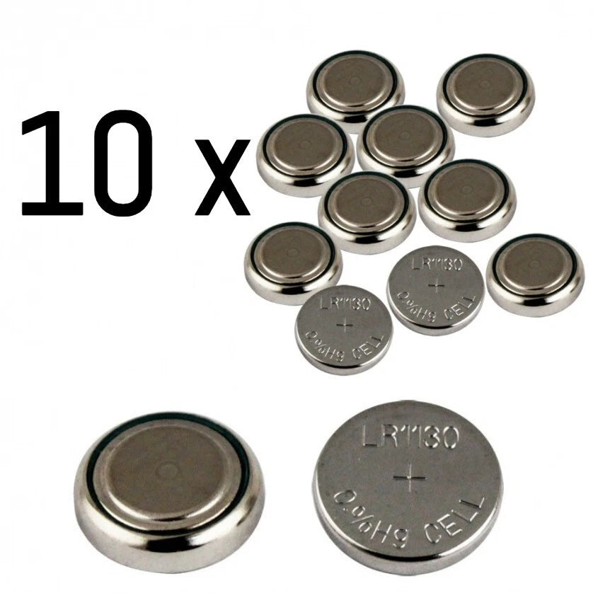 10 batterie alcaline lr54 ag10 1,5 volt, per orologio, calcolatri pile a bottone
