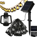 Luci Solari da Giardino LED | Ghirlanda 30 Lanterne | Balcone e Terrazza