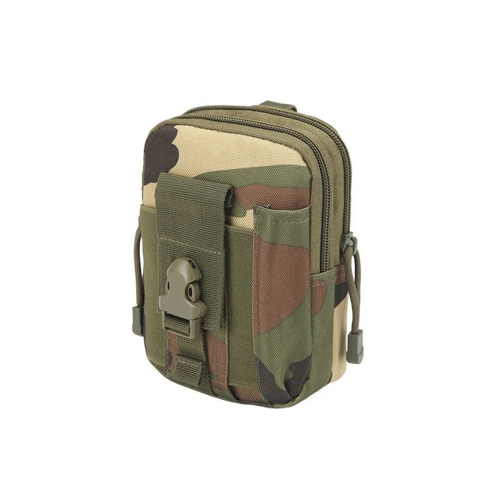 Marsupio Tattico Borsello da Cintura Verde Militare, Trekking e Campeggio, Unisex, 18x12x6cm