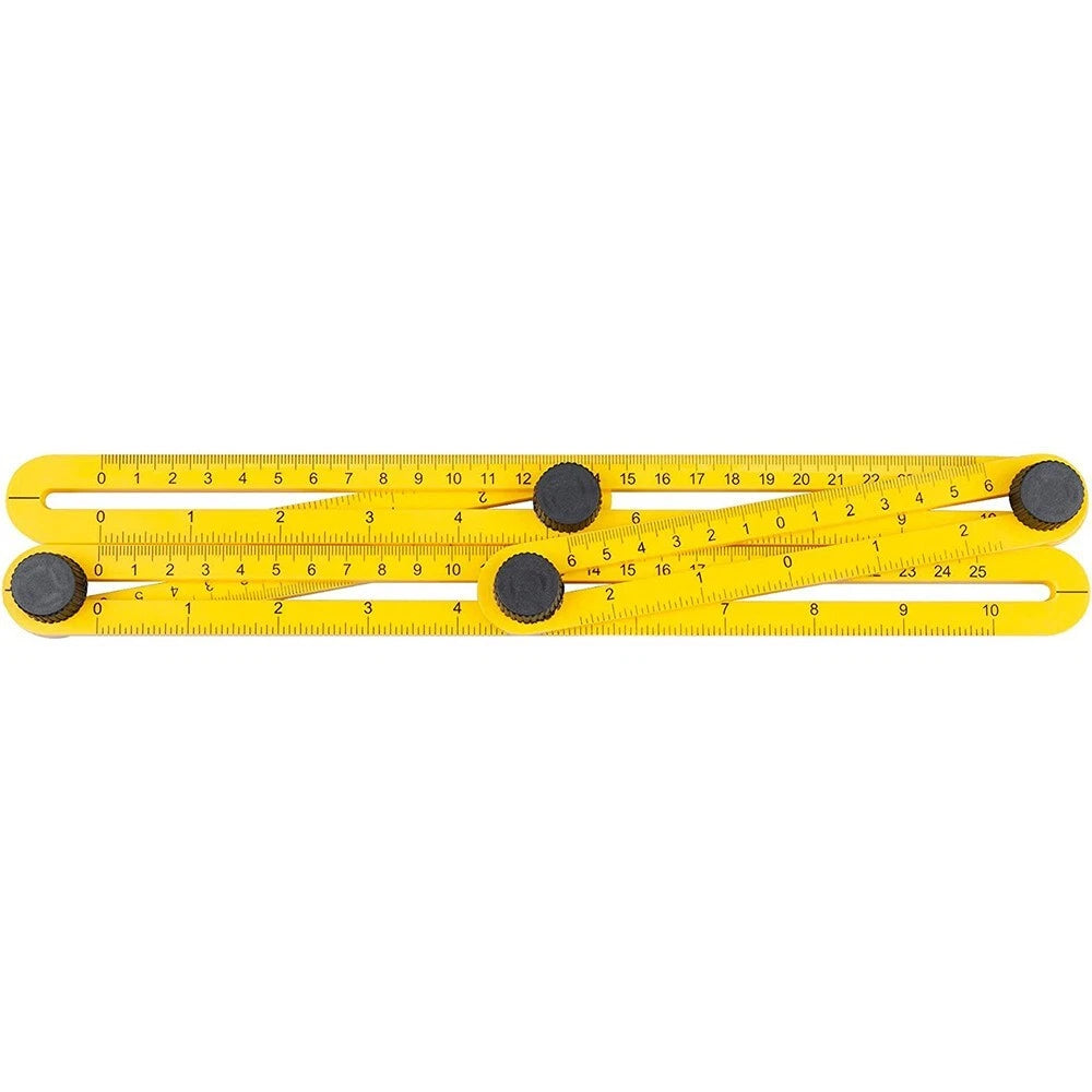 Righello Angolare Multifunzione Angleizer, 4 Lati Regolabili, 25cm, per Fai-da-Te e Artigiani