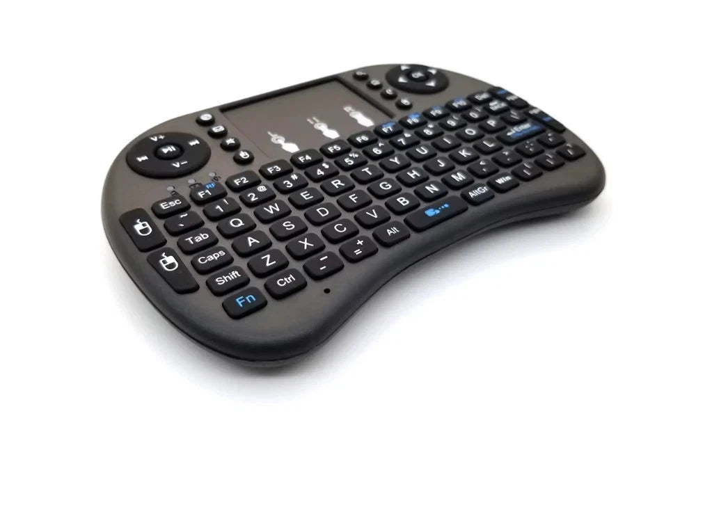 Mini Tastiera Wireless 2,4GHz con Touchpad e Retroilluminazione 4 Colori, 69 Tasti, per Android TV, PC, Smart TV
