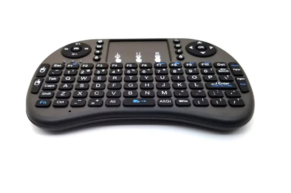 Mini Tastiera Wireless 2,4GHz con Touchpad e Retroilluminazione 4 Colori, 69 Tasti, per Android TV, PC, Smart TV
