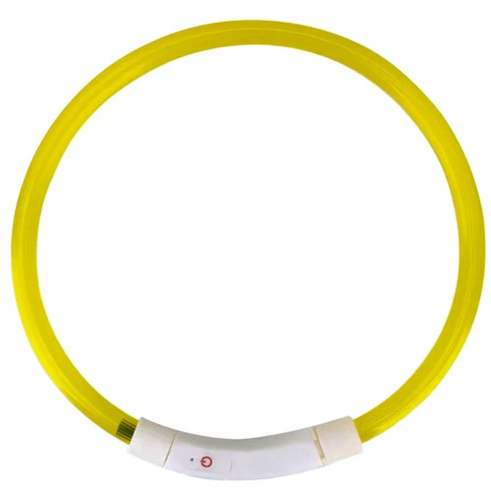 Collare LED Luminoso Cane e Gatto USB Ricaricabile e regolabile 2 misure