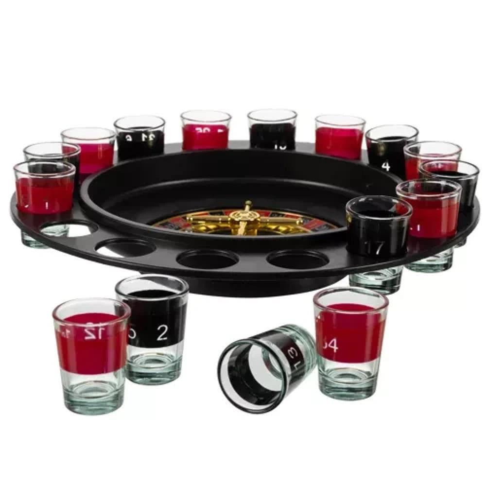 Roulette Russa Alcolica 16 Bicchieri Gioco Tavolo Drinking Game feste celibato