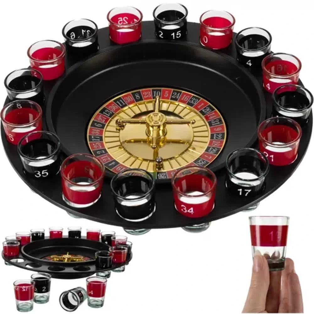 Roulette Russa Alcolica 16 Bicchieri Gioco Tavolo Drinking Game feste celibato