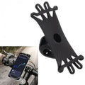 Supporto Smartphone Universale per Manubrio Bici Moto, Silicone Anti-Graffio, Rotazione 360°, Max 100mm