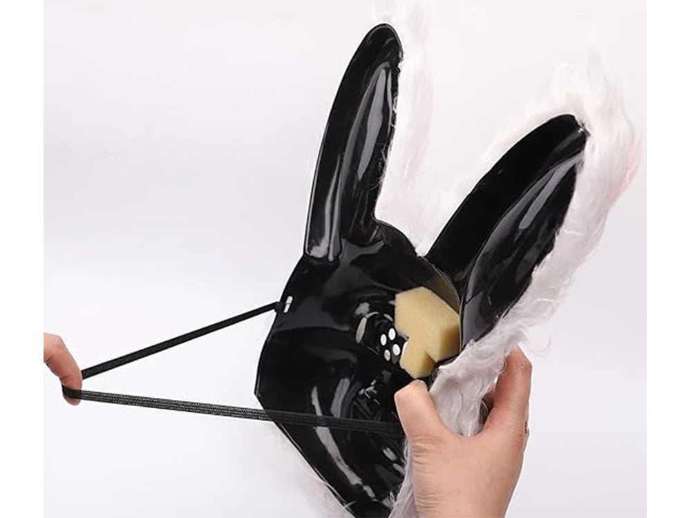 Maschera Halloween Coniglio Spettrale Mostro Psicopatico Taglia Unica