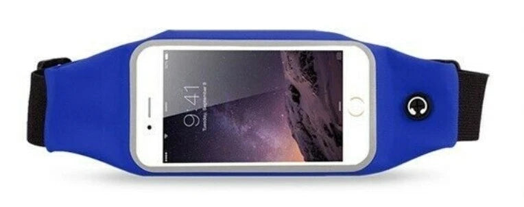 Marsupio Impermeabile Porta Smartphone fino a 5,5", Touch Screen, Uscita Cuffie, Fascia Regolabile, 6 Colori