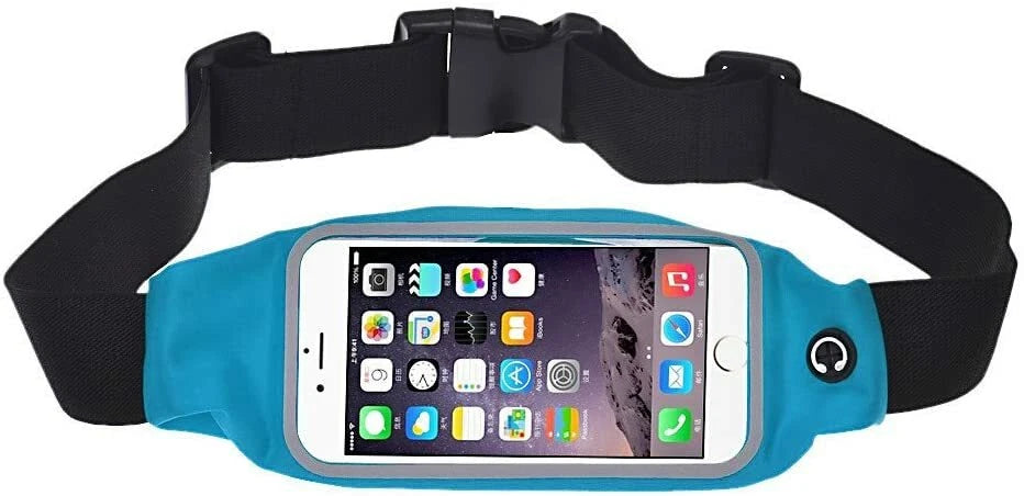 Marsupio Impermeabile Porta Smartphone fino a 5,5", Touch Screen, Uscita Cuffie, Fascia Regolabile, 6 Colori