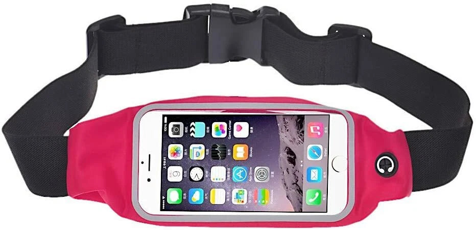 Marsupio Impermeabile Porta Smartphone fino a 5,5", Touch Screen, Uscita Cuffie, Fascia Regolabile, 6 Colori