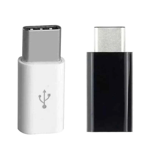 Adattatore Micro USB Femmina a USB Type-C Maschio, Convertitore Compatto, Nero o Bianco