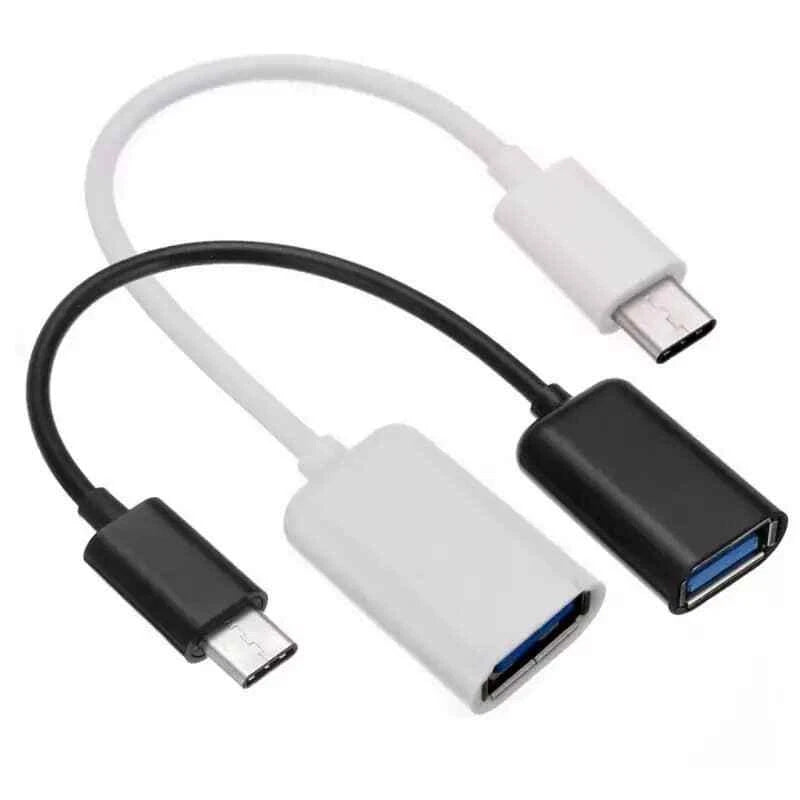 Adattatore OTG USB-A Femmina a USB Type-C Maschio, per Samsung Huawei Android, Nero o Bianco