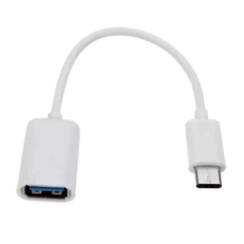 Adattatore OTG USB-A Femmina a USB Type-C Maschio, per Samsung Huawei Android, Nero o Bianco