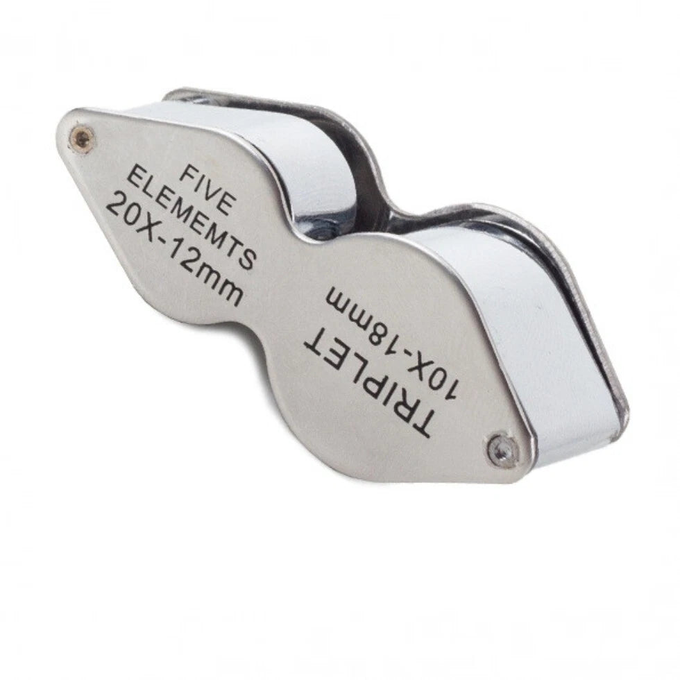 Lente di ingrandimento doppia pieghevole 10x-18x / 20x-12x per gioielli, monete