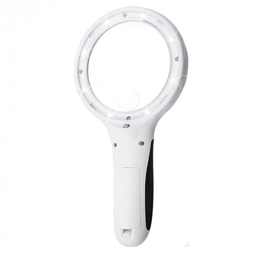 Lente di ingrandimento professionale 60 mm con luce led, uv, lettura diottrie