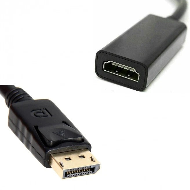 Adattatore DisplayPort a HDMI 1080p, Audio e Video, Connettori Dorati, per PC Monitor TV Proiettore