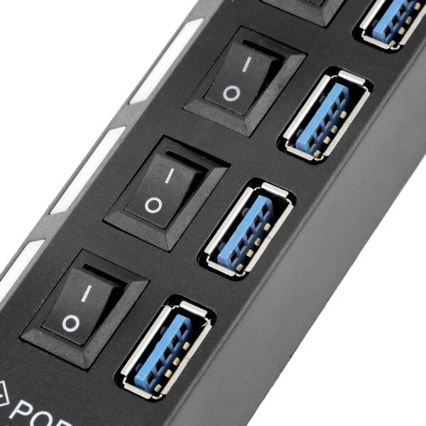 Hub usb 3.0 moltiplicatore 4 prese mutlipla per pc, notebook attacco usb