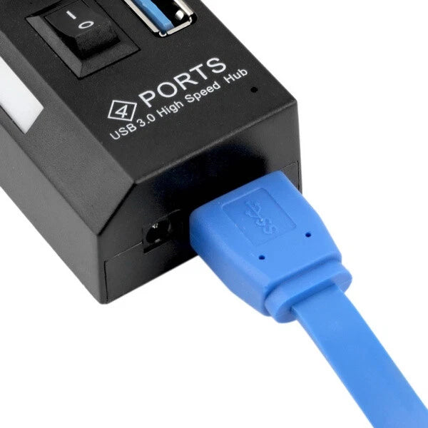 Hub usb 3.0 moltiplicatore 4 prese mutlipla per pc, notebook attacco usb