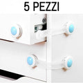 5 x blocco sicurezza per bambini, chiusura armadi,comodini,cassetti, mobili