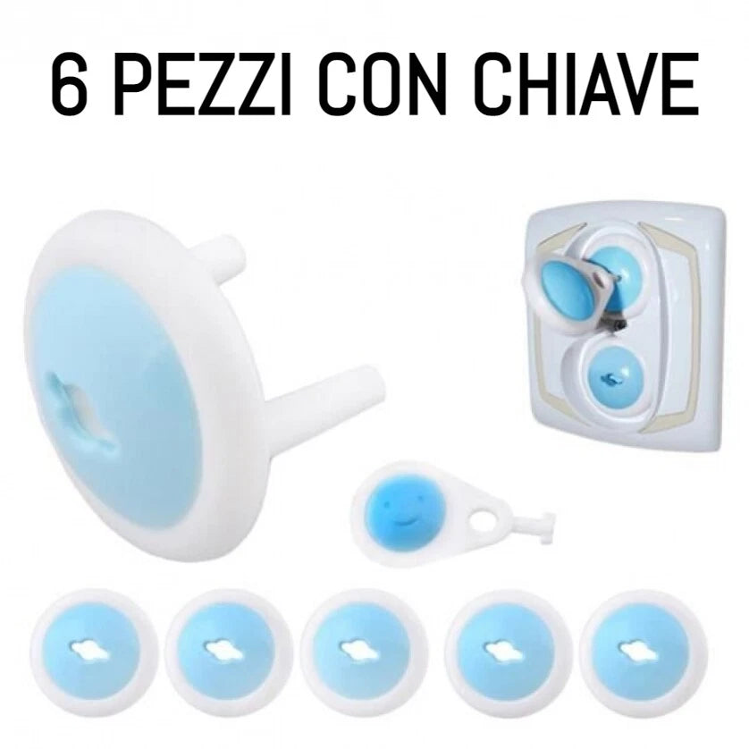 Copri prese elettriche 6 pezzi, protezione bambini presa casa universale,schuko