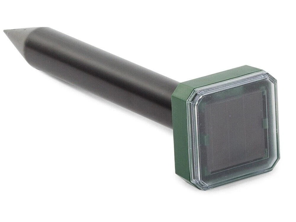 Repellente ad Ultrasuoni Solare per Talpe, Roditori e Serpenti, IP65, 650m², 400-1000Hz, per Giardino e Prato