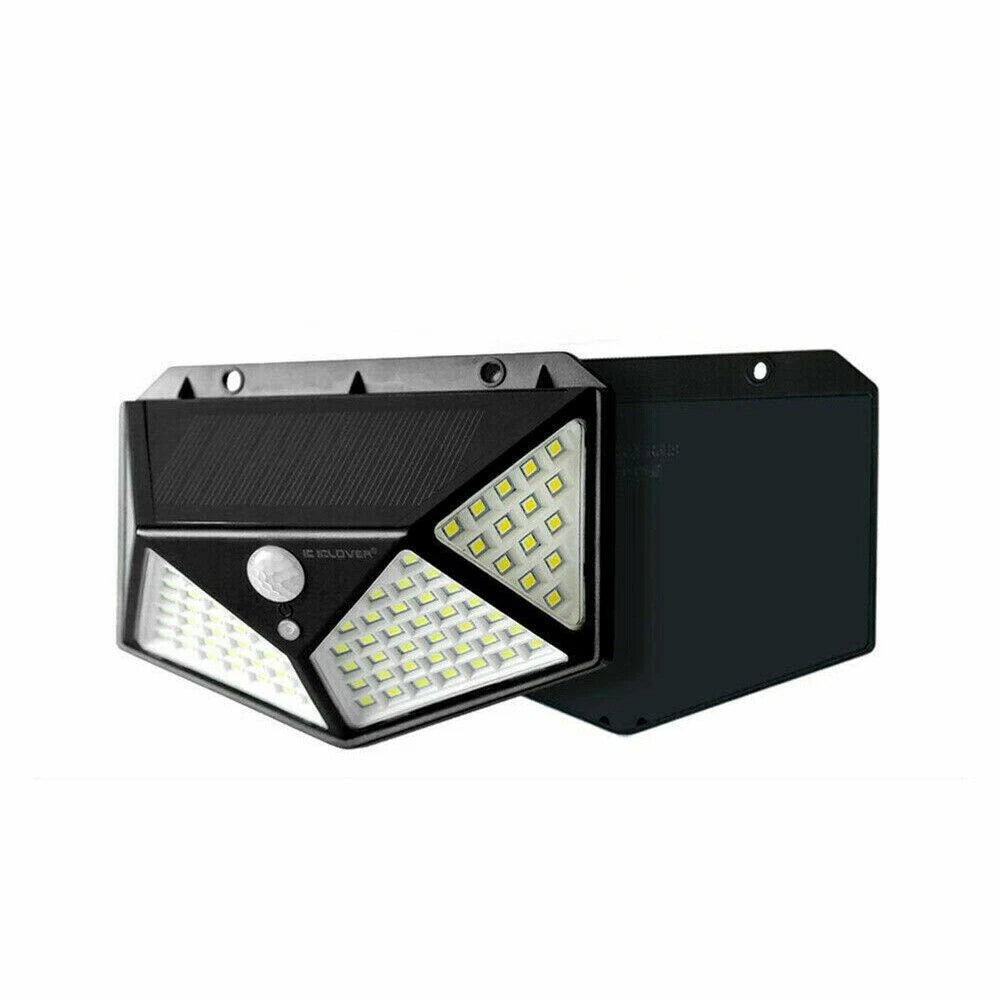 Lampada Solare 100 LED SMD da Parete con Sensore Movimento 270°, IP65, 1200LM, 1800mAh, per Giardino