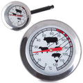 Termometro a Sonda per Carne BBQ e Affumicatoio, Acciaio Inox, 0-120°C, Sonda 12cm, Quadrante 5,5cm