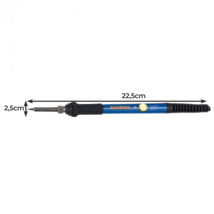 Saldatore a stagno professionale 60w temperatura regolabile kit 6 punte + base