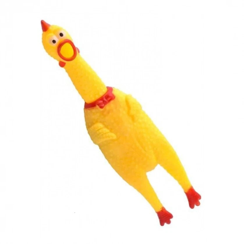 Pollo di gomma suono urlante al contatto giocattolo domestico 30 cm