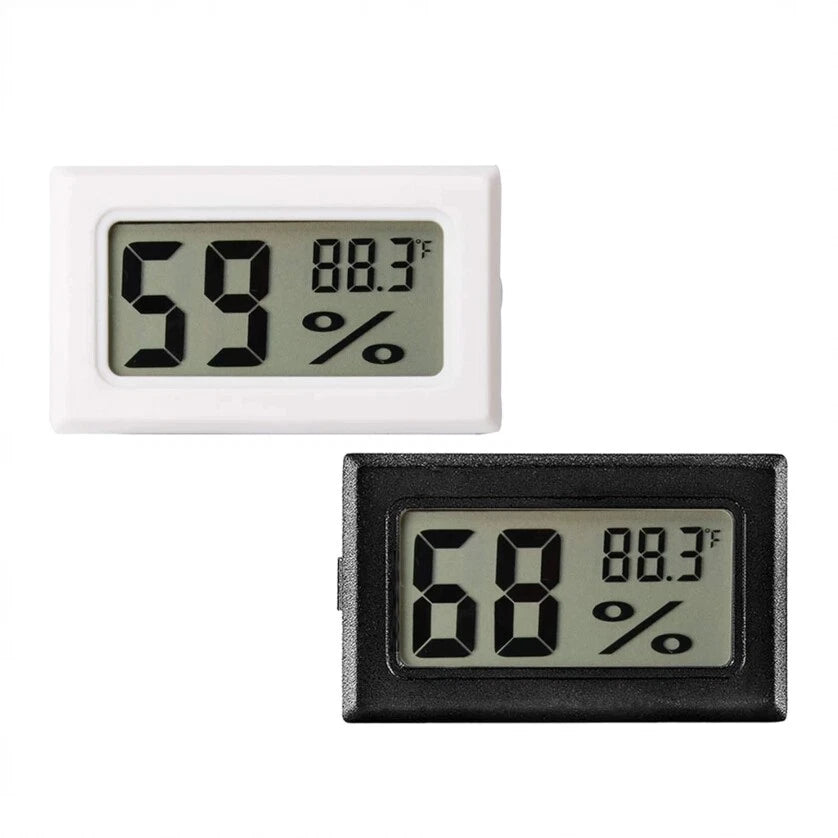 Termometro igrometro digitale lcd, ambiente,frigo, acquario colore nero / bianco