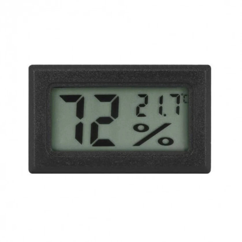 Termometro igrometro digitale lcd, ambiente,frigo, acquario colore nero / bianco