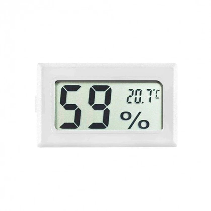 Termometro igrometro digitale lcd, ambiente,frigo, acquario colore nero / bianco